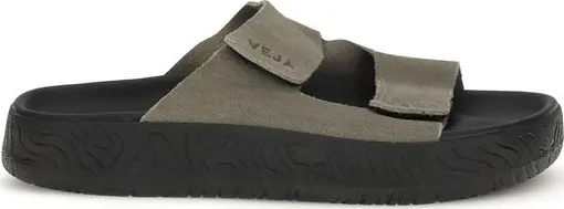 Bicolor Calf Leather Bos Taurus Flat Sandals