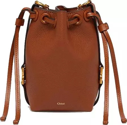 Brown Calfskin Backet Bag