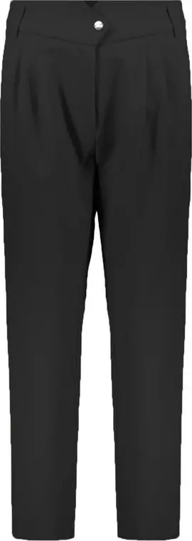 Black Elastane Casual Pants