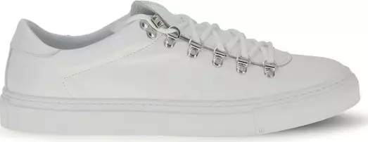 White Calf Leather Bos Taurus Athletic Sneakers