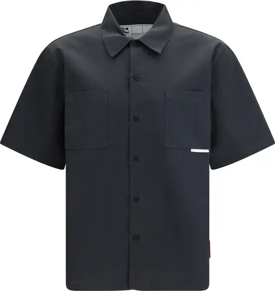 Black Cotton Shortsleeve Shirt