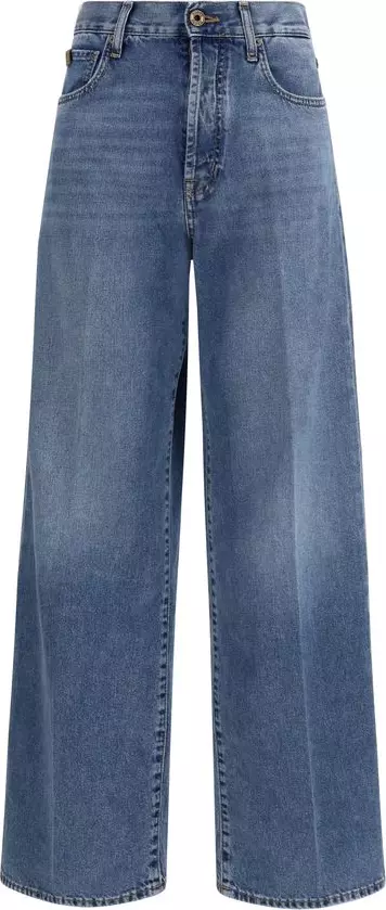 Blue Cotton Relaxed Fit Jeans
