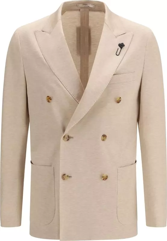 Beige Cotton Blazer