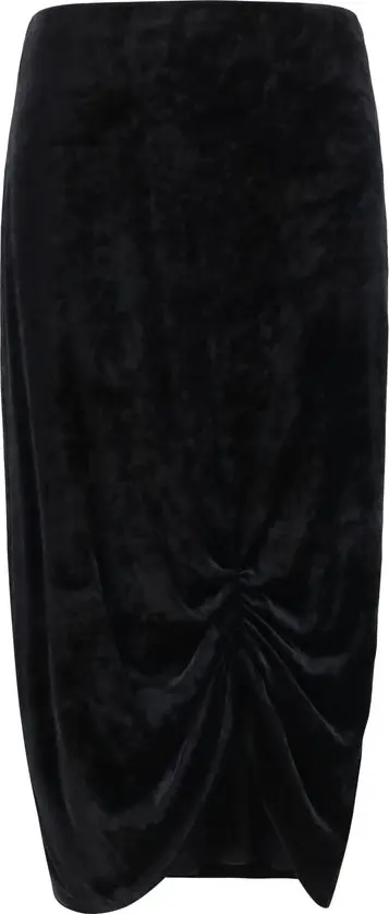 Black Viscose Long Skirt