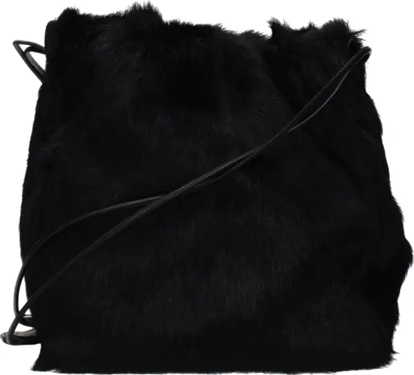 Black Fur Shoulder Bag