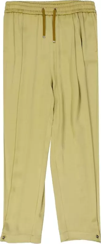 Bicolor Acetate Casual Pants
