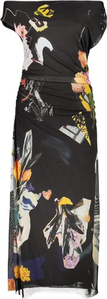 Black Viscosa Women Dress
