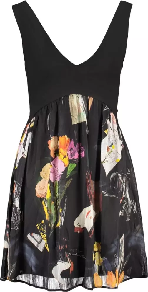 Black Polyester Women Dress