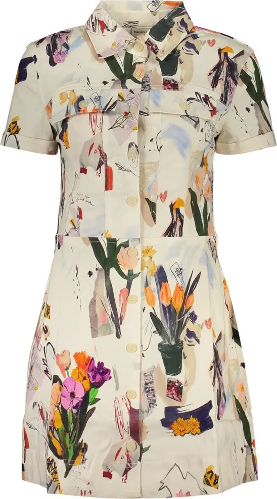 White Viscosa Women Dress