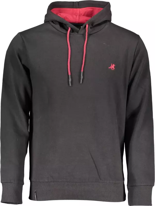 Black Cotton Mens Sweatshirt