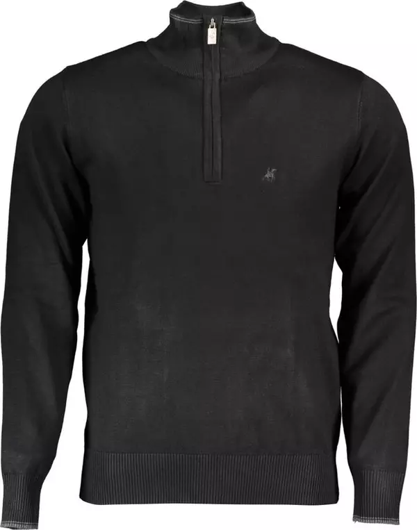 Black Viscose Men's Sweater