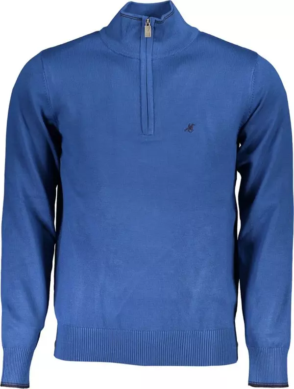 Blue Viscose Men's Sweater