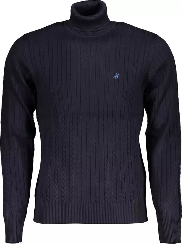 Blue Viscose Men's Sweater