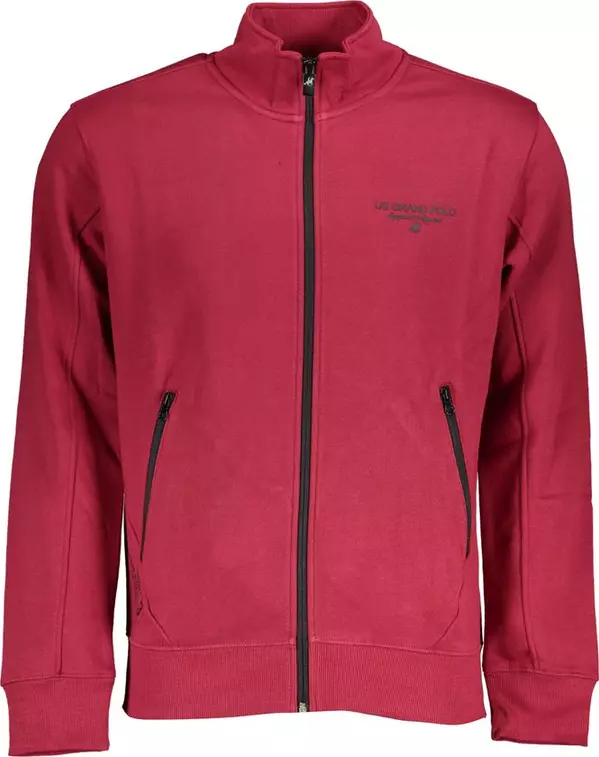 Red Cotton Men Sweatshirt