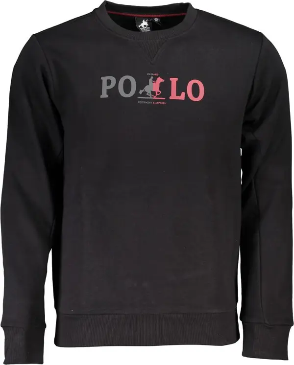 Black Cotton Men's Sweatshirt