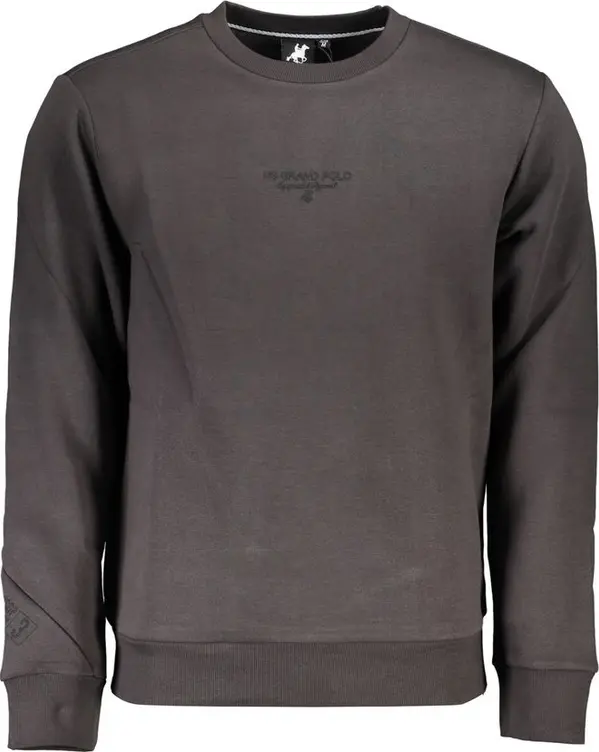 Gray Cotton Men Sweatshirt