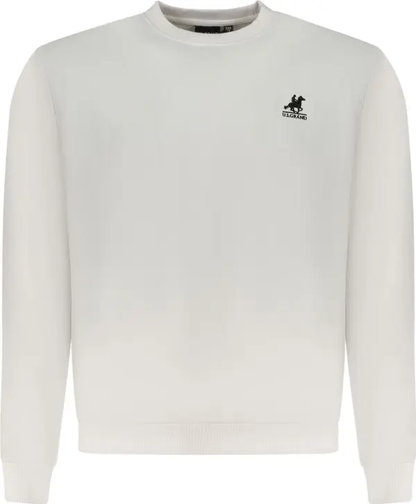 White Cotton Men Sweatshirt