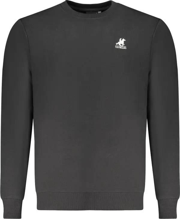 Black Cotton Men's Sweatshirt