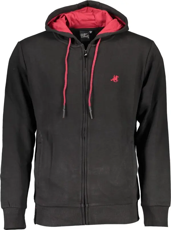 Black Cotton Men's Hoodie