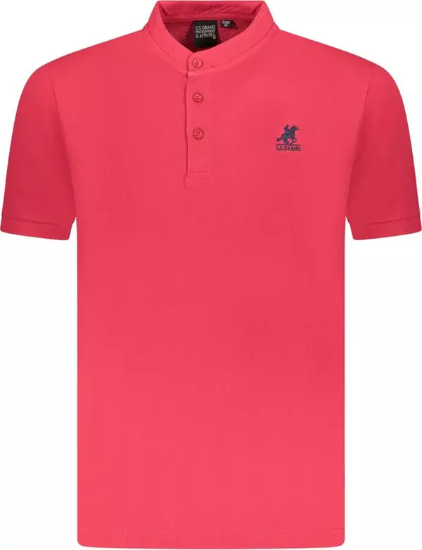 Red Cotton Men Polo Shirt