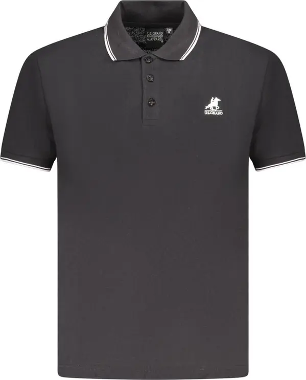 Black Cotton Men's Polo Shirt