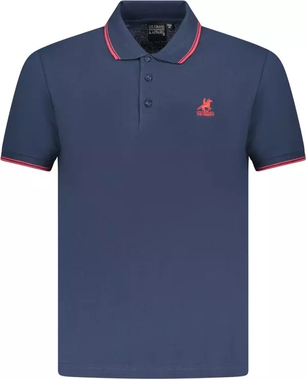 Blue Cotton Mens Polo Shirt