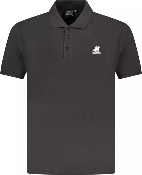 Black Cotton Mens Polo Shirt