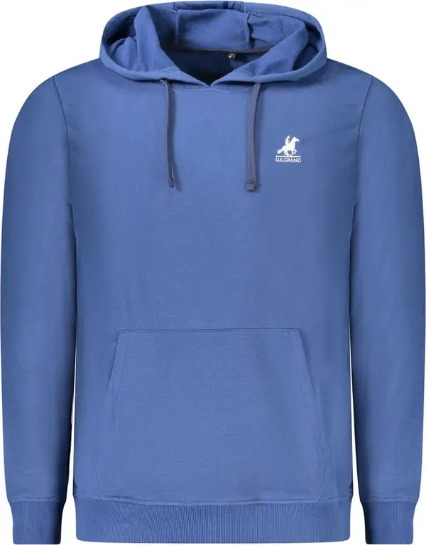 Blue Cotton Men's Hoodie