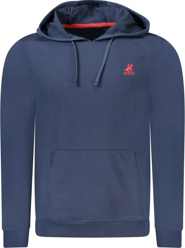 Blue Cotton Men's Hoodie