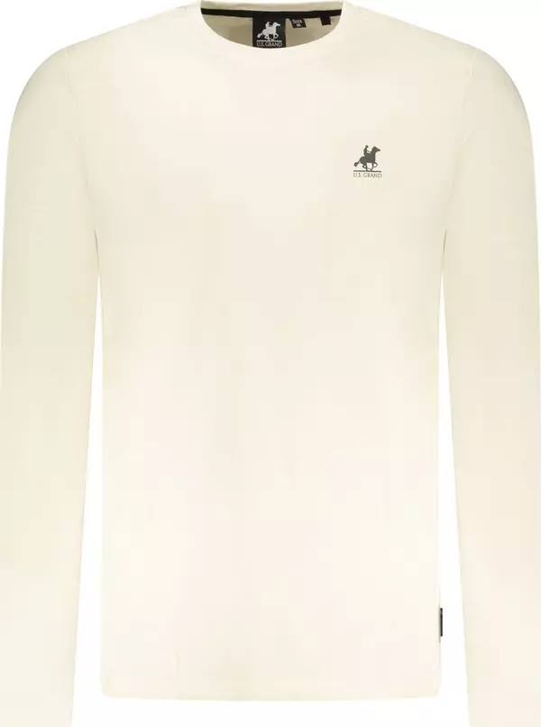 Beige Cotton Men T-Shirt