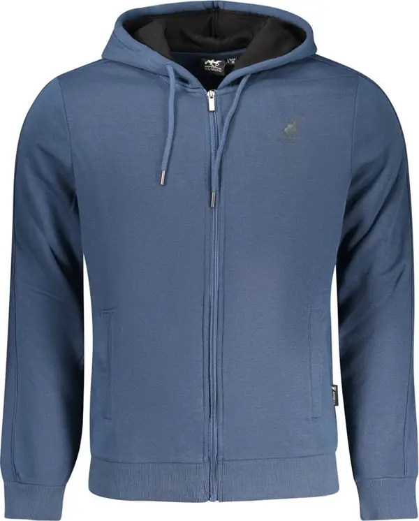Blue Cotton Men's Hoodie