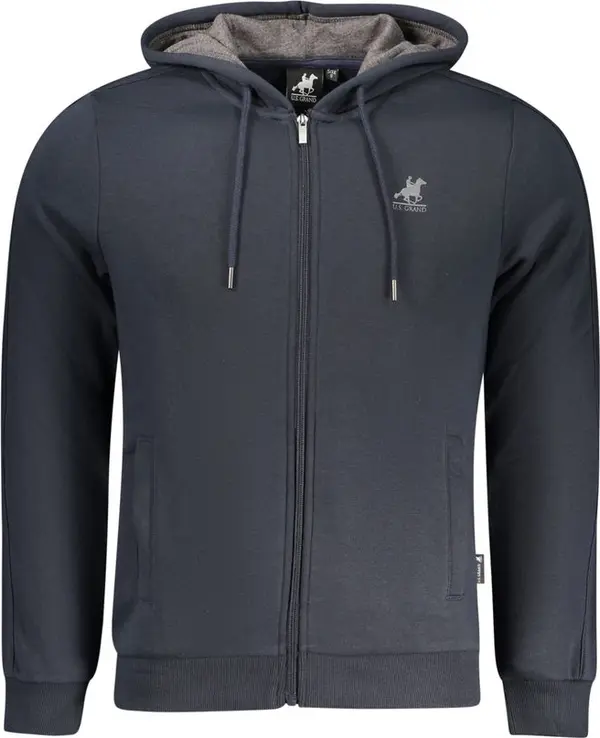 Blue Cotton Men's Hoodie