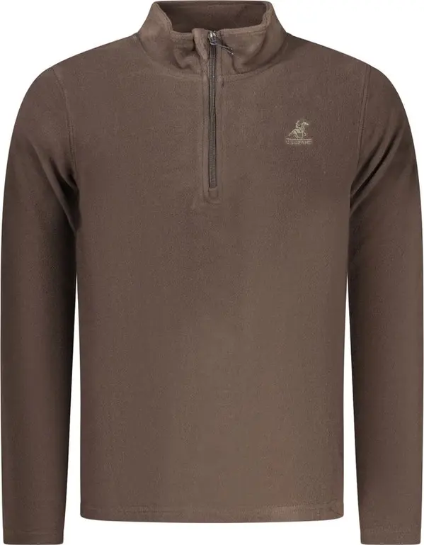 Marrone Polyester Men Sweatshirt