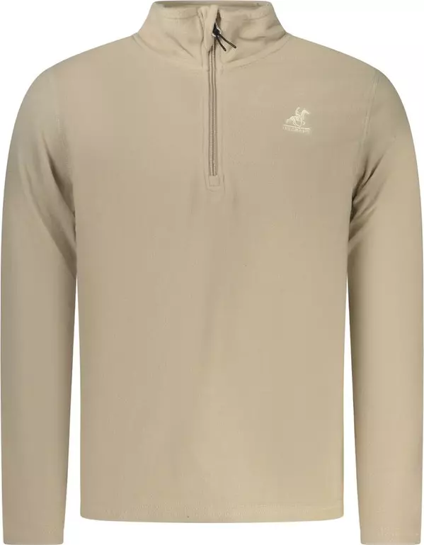 Beige Polyester Mens Sweatshirt