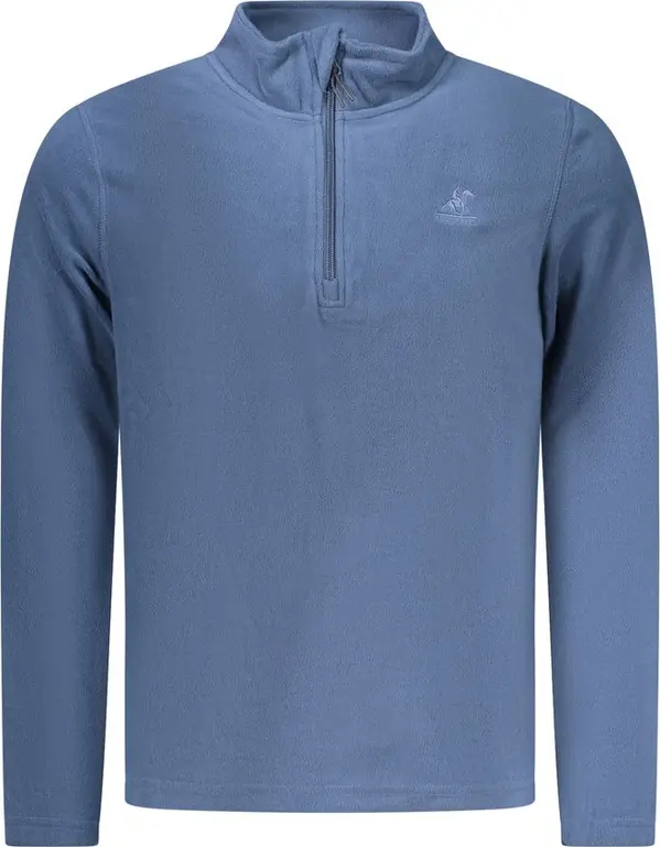 Blue Polyester Men Sweatshirt