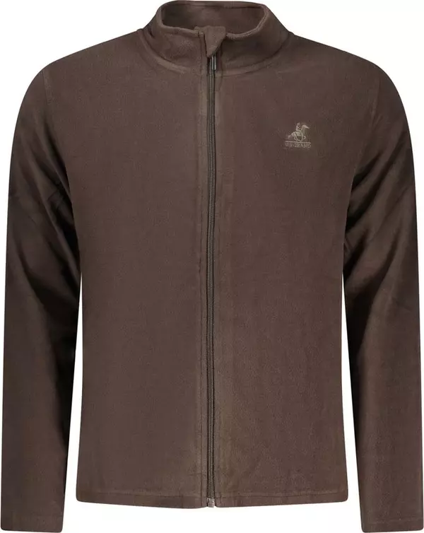 Marrone Polyester Men Sweatshirt