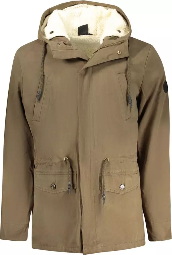 Verde Polyester Men's Parka Jacket