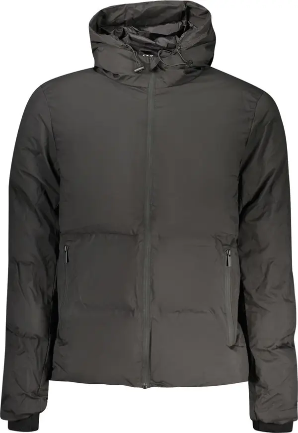 Black Polyester Men's Jacket