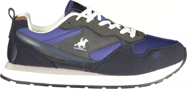 Blue Polyester Men Sneaker