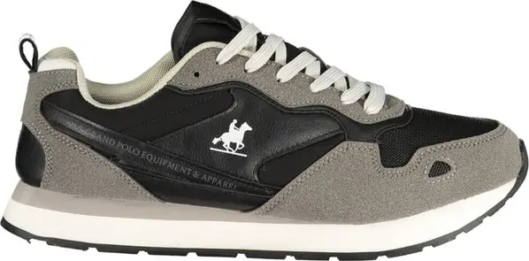 Black Polyurethane Men Sneaker