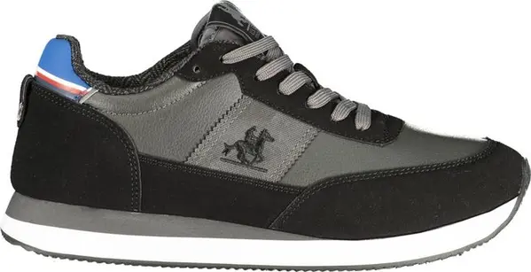 Black Polyurethane Men Sneaker