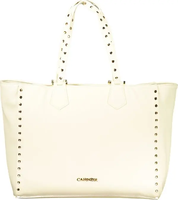 Beige Polyurethane Women's Shoulder Bag