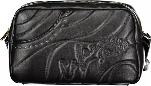 Black Polyurethane Women Handbag