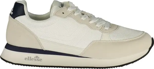 Bianco Poliestere Men Sneaker