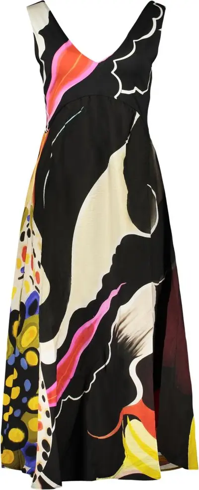 Black Viscose Women's Dress
