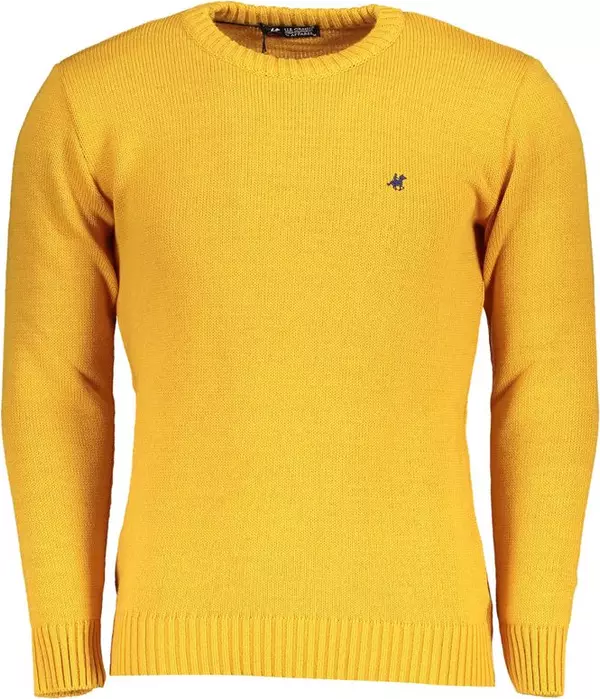 Yellow Acrylic Men Sweater
