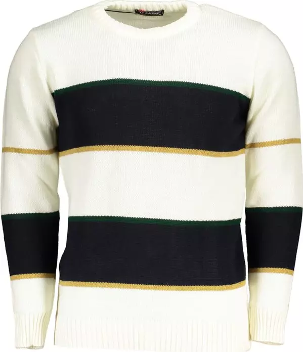 White Acrylic Men Sweater