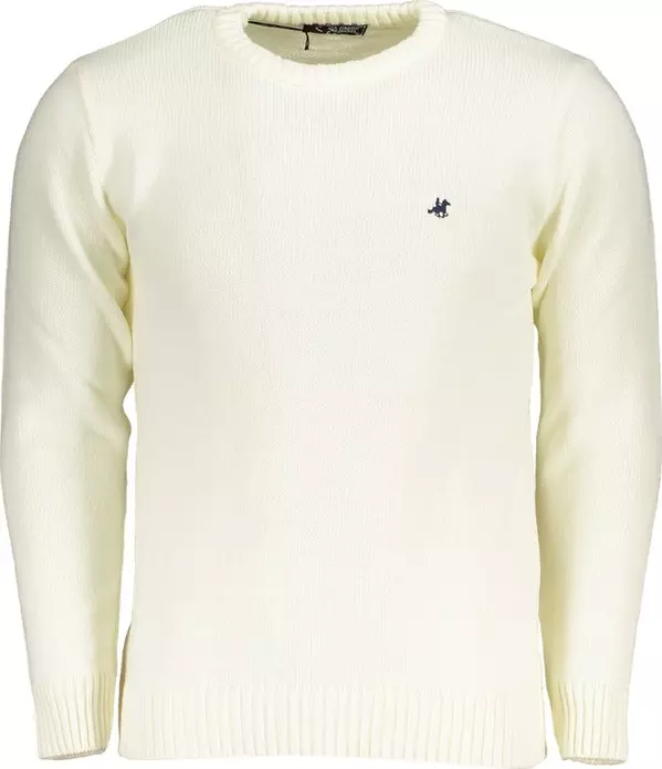 White Acrylic Men Sweater