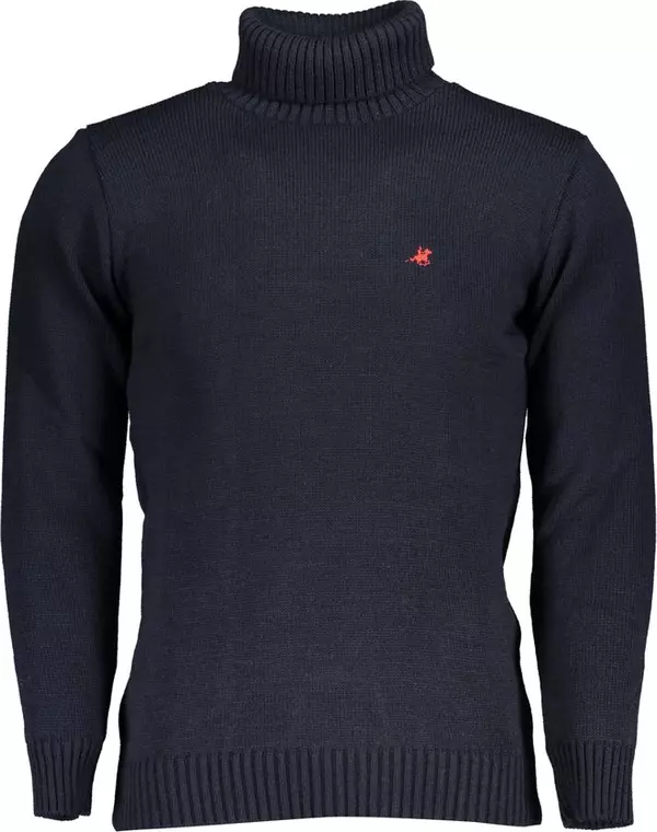 Blue Acrylic Men Sweater