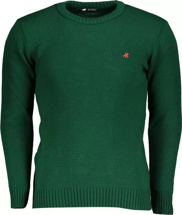 Green Acrylic Men's Sweater